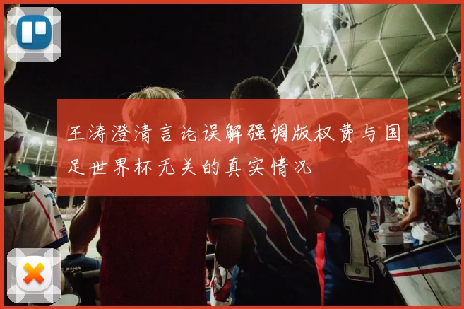 王涛澄清言论误解强调版权费与国足世界杯无关的真实情况